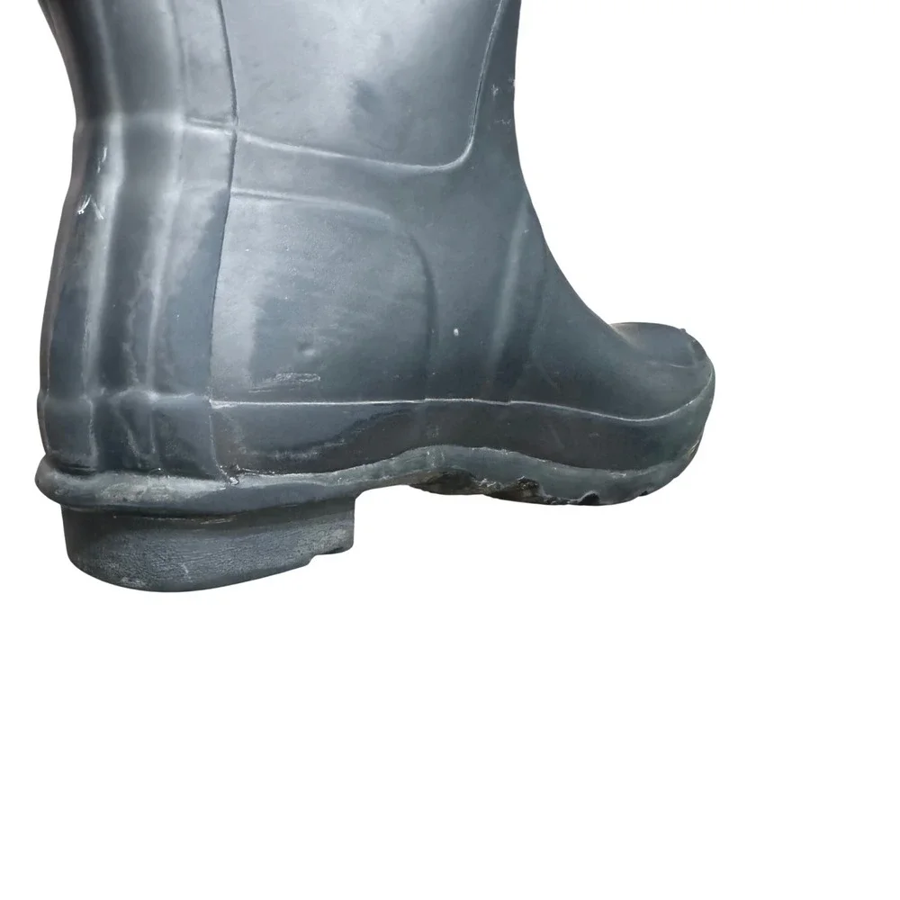 Hunter Original Tall Rain Boots Womens 8 Navy Blue Waterproof Matte